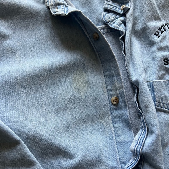 Vintage Steelers denim button down - Picture 4 of 4